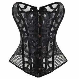 Corset satin overbust lace up
